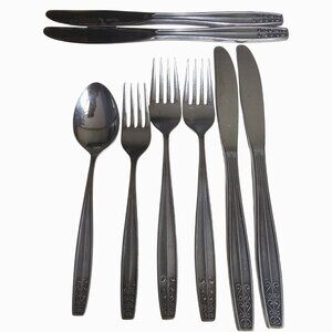 Symphony Stainless Japan Flatware set-8 Scrolls On Handle spoon fork knife